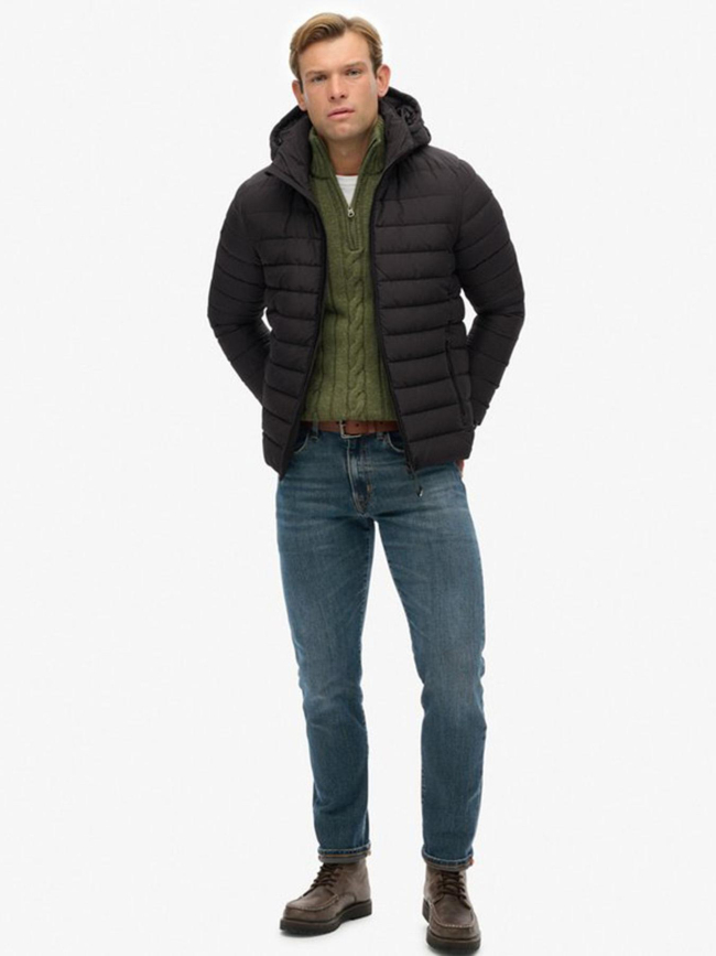 Doudoune à capuche fuji noir homme - Superdry