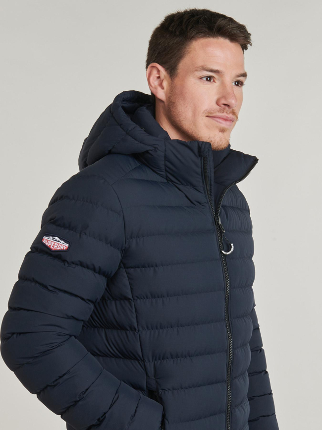 Doudoune à capuche fuji bleu marine homme - Superdry