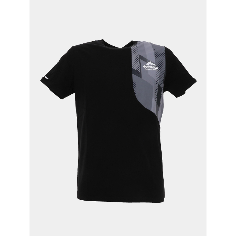 T-shirt denis noir gris homme - Helvetica