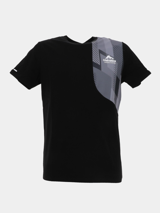 T-shirt denis noir gris homme - Helvetica