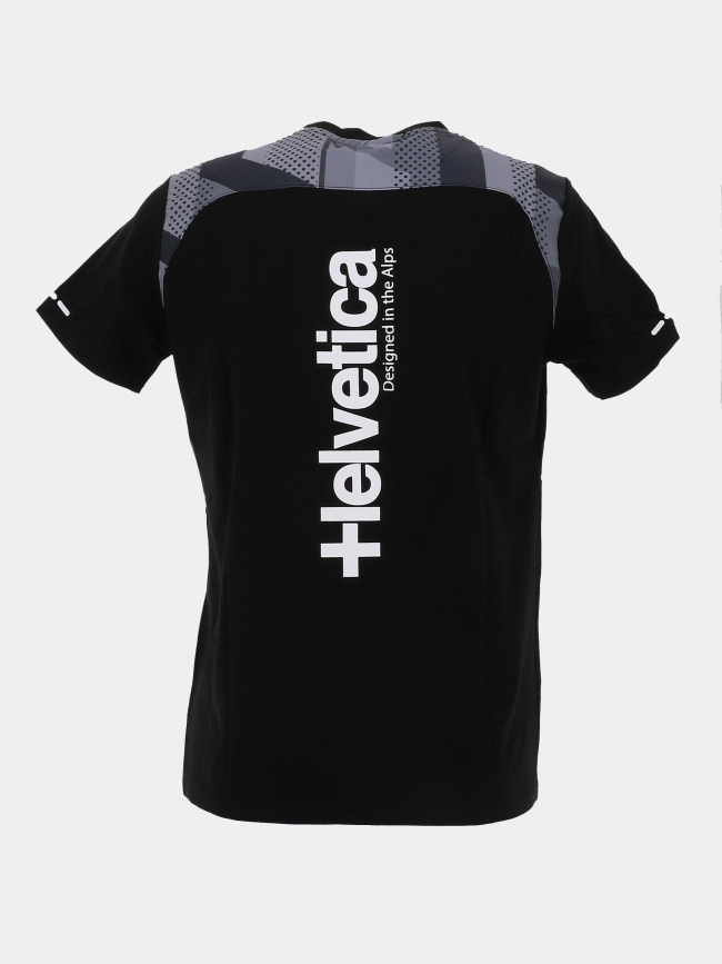 T-shirt denis noir gris homme - Helvetica