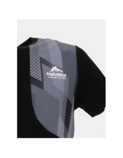 T-shirt denis noir gris homme - Helvetica