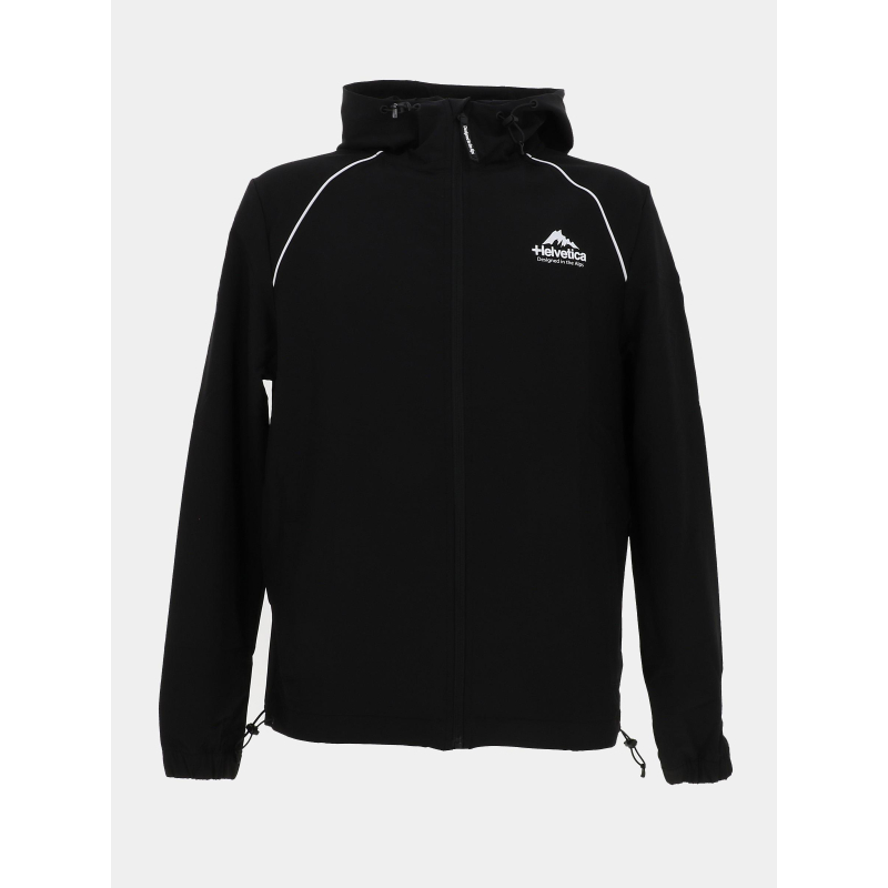 Veste à capuche wells noir homme - Helvetica