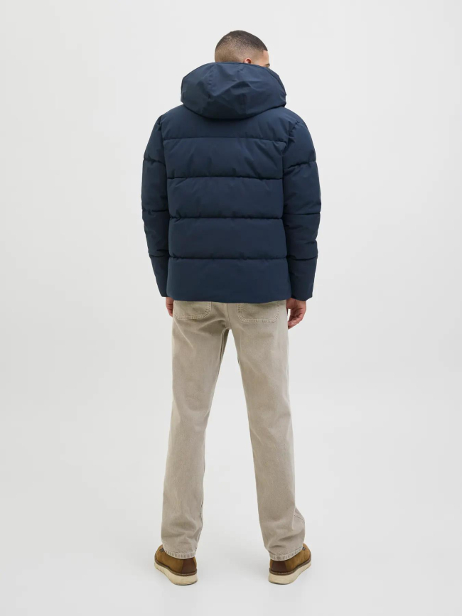 Doudoune global puffer bleu marine homme - Jack & Jones