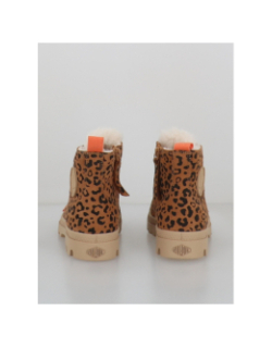 Baskets montantes pampa léopard marron femme - Palladium