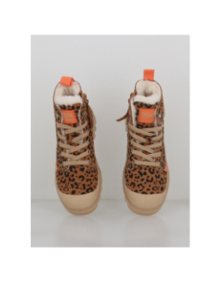 Baskets montantes pampa léopard marron femme - Palladium