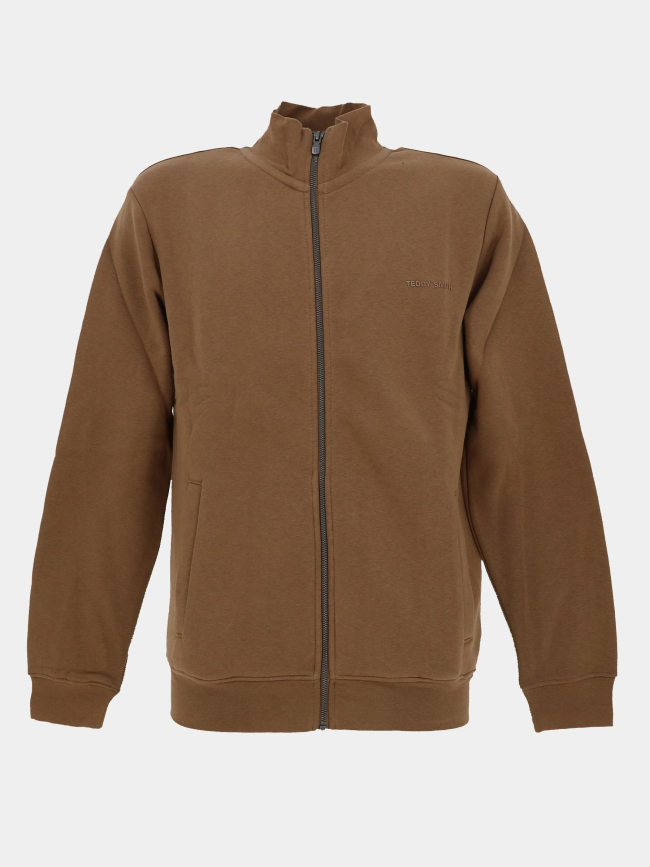 Sweat zippé narkus noisette marron homme - Teddy Smith