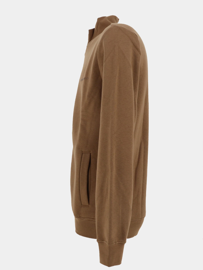 Sweat zippé narkus noisette marron homme - Teddy Smith