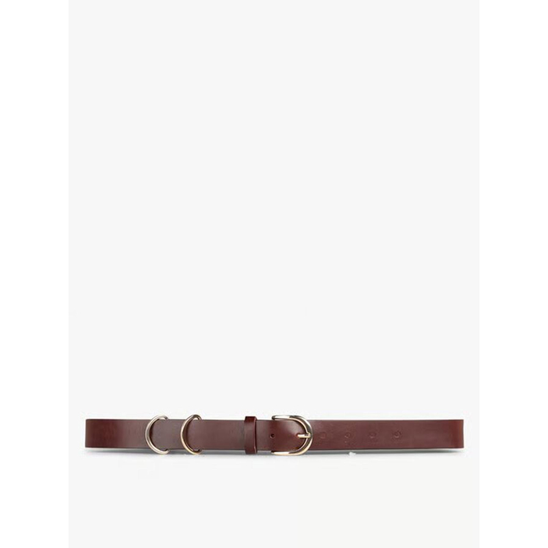 Ceinture en cuir janni marron femme - Pieces