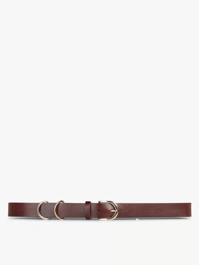 Ceinture en cuir janni marron femme - Pieces