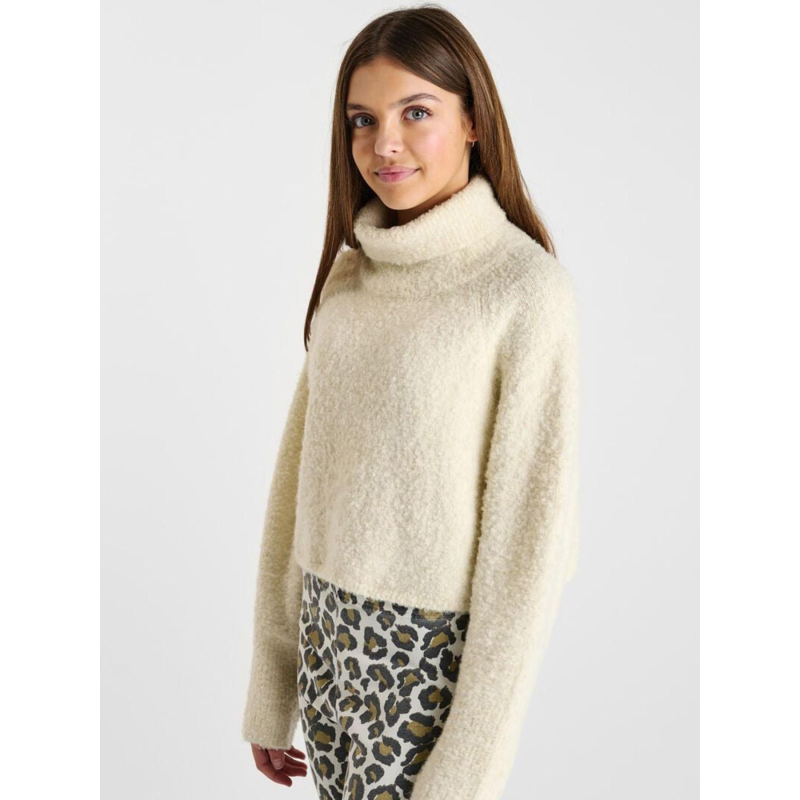 Pull col roulé odragi ice cream blanc fille - Le Temps Des Cerises