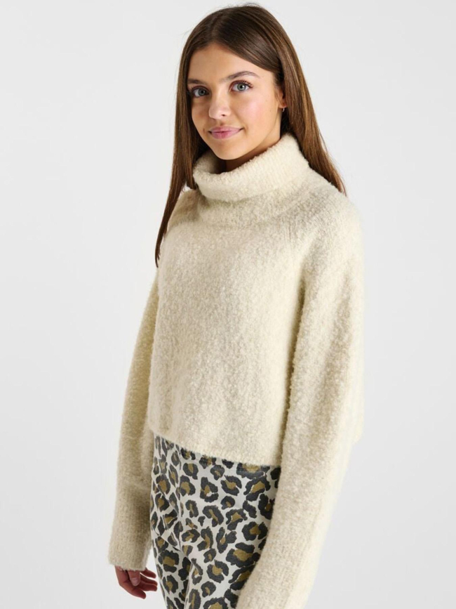 Pull col roulé odragi ice cream blanc fille - Le Temps Des Cerises