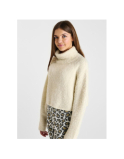 Pull col roulé odragi ice cream blanc fille - Le Temps Des Cerises