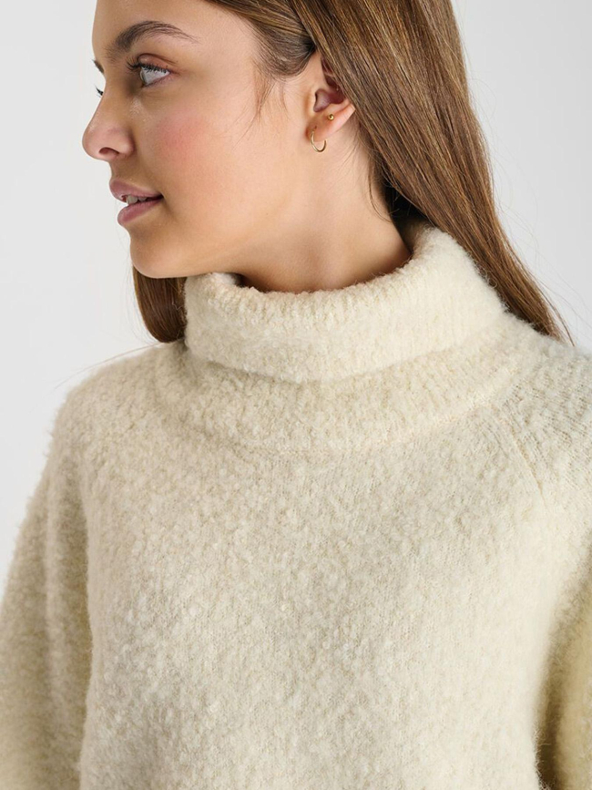 Pull col roulé odragi ice cream blanc fille - Le Temps Des Cerises