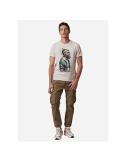 T-shirt hipster beige homme - Deeluxe