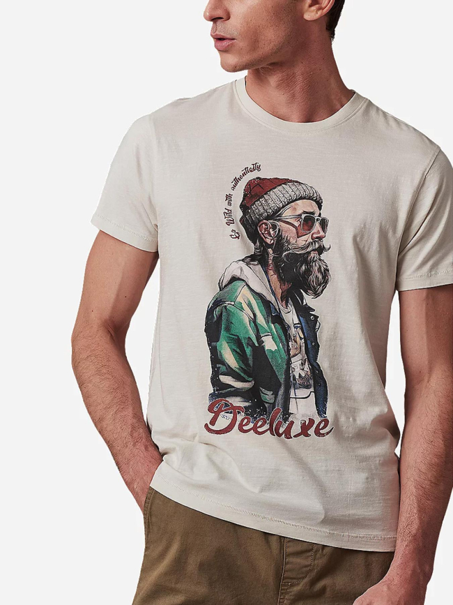 T-shirt hipster beige homme - Deeluxe