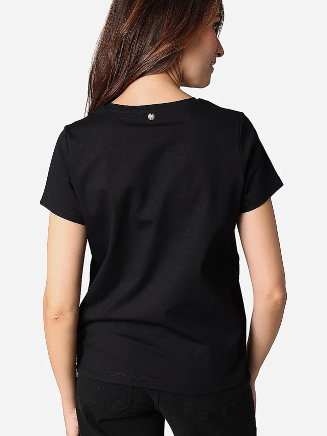 T-shirt strassy wild noir femme - Deeluxe