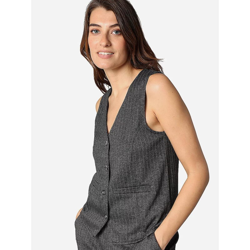 Top veston rayé camberly gris femme - Deeluxe