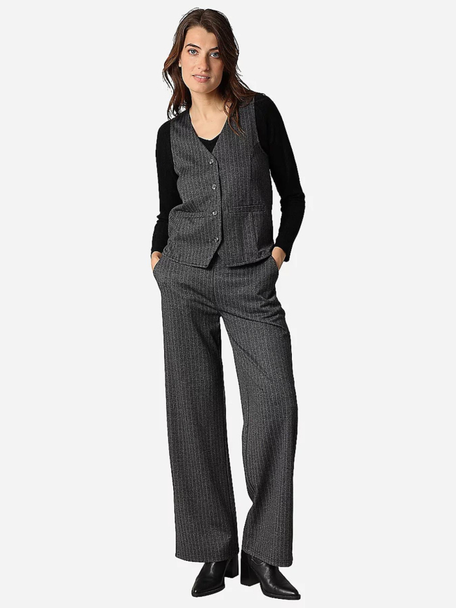 Top veston rayé camberly gris femme - Deeluxe