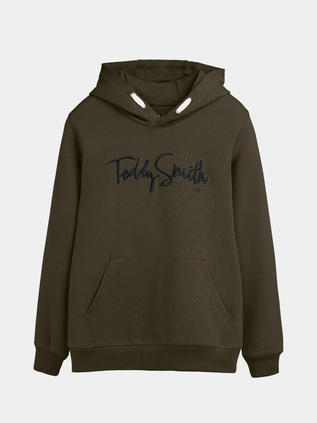 Sweat à capuche evry deep kaki enfant - Teddy Smith