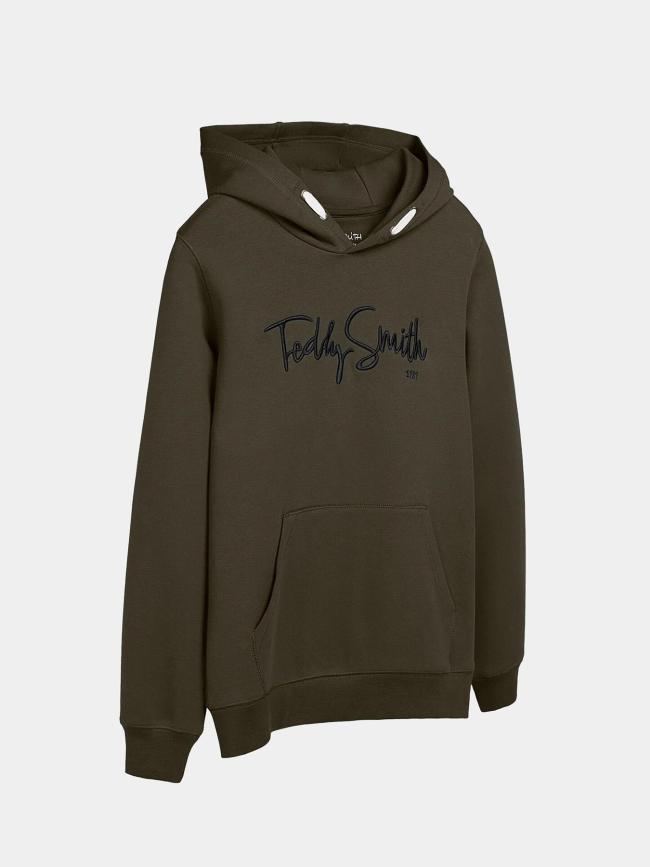 Sweat à capuche evry deep kaki enfant - Teddy Smith