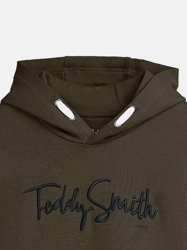 Sweat à capuche evry deep kaki enfant - Teddy Smith