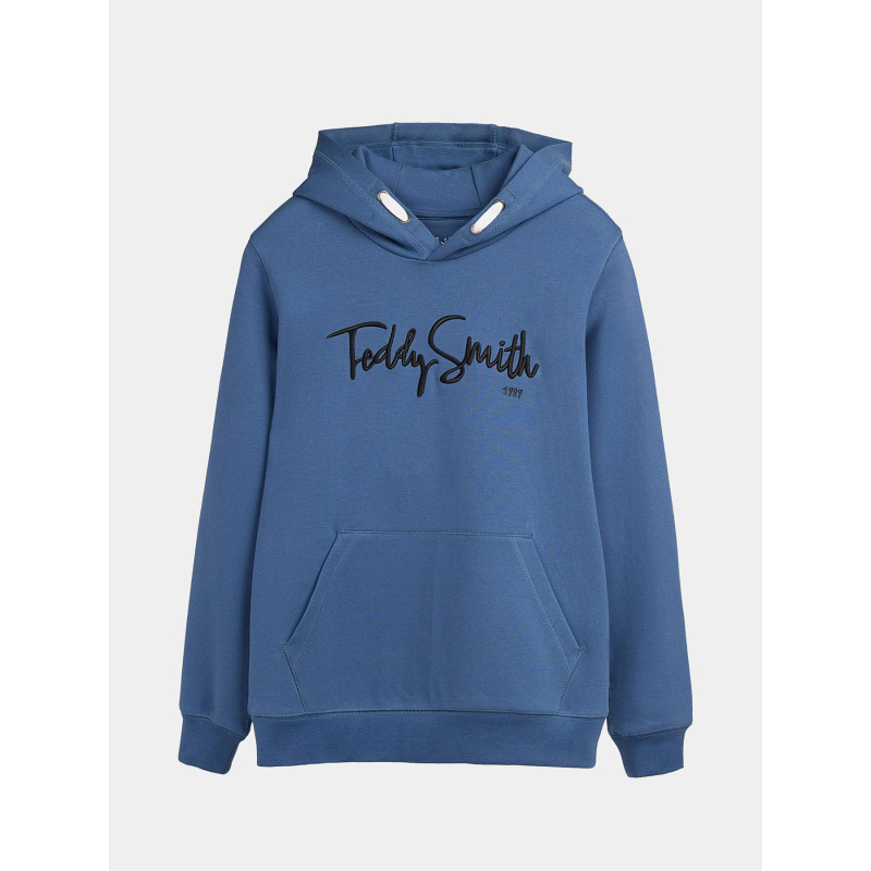 Sweat à capuche evry indigo bleu enfant - Teddy Smith