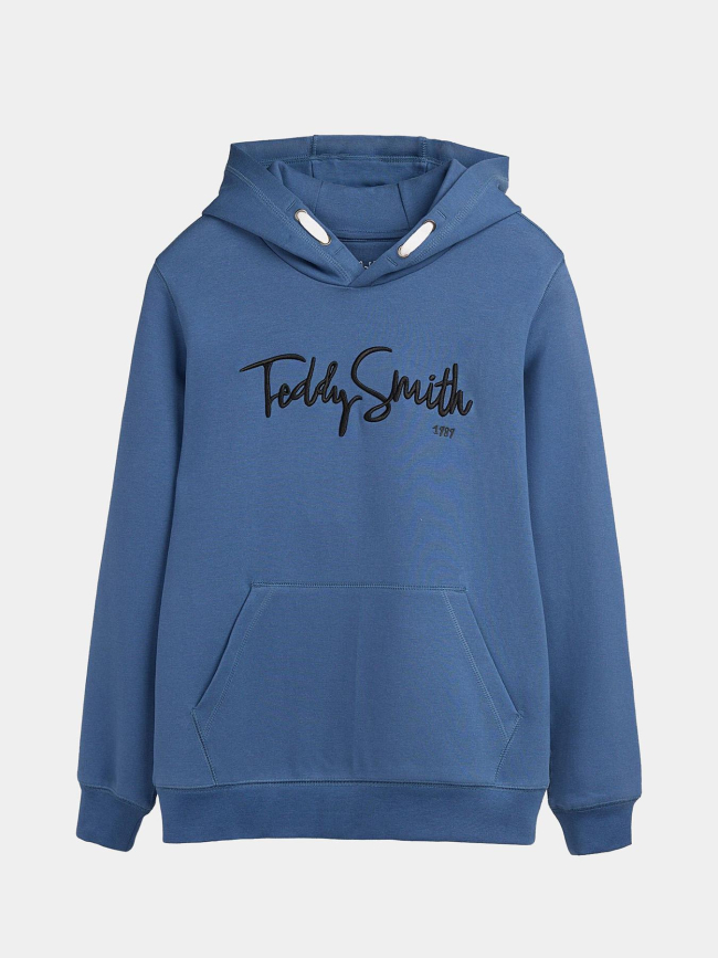 Sweat à capuche evry indigo bleu enfant - Teddy Smith