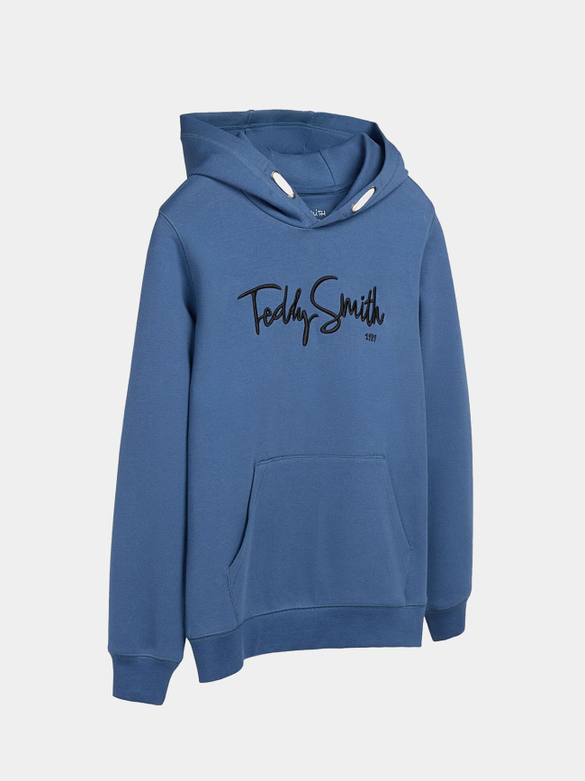 Sweat à capuche evry indigo bleu enfant - Teddy Smith