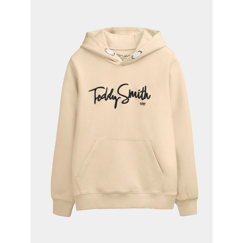 Sweat à capuche evry beige enfant - Teddy Smith