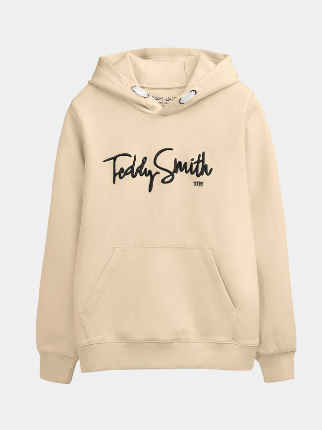 Sweat à capuche evry beige enfant - Teddy Smith