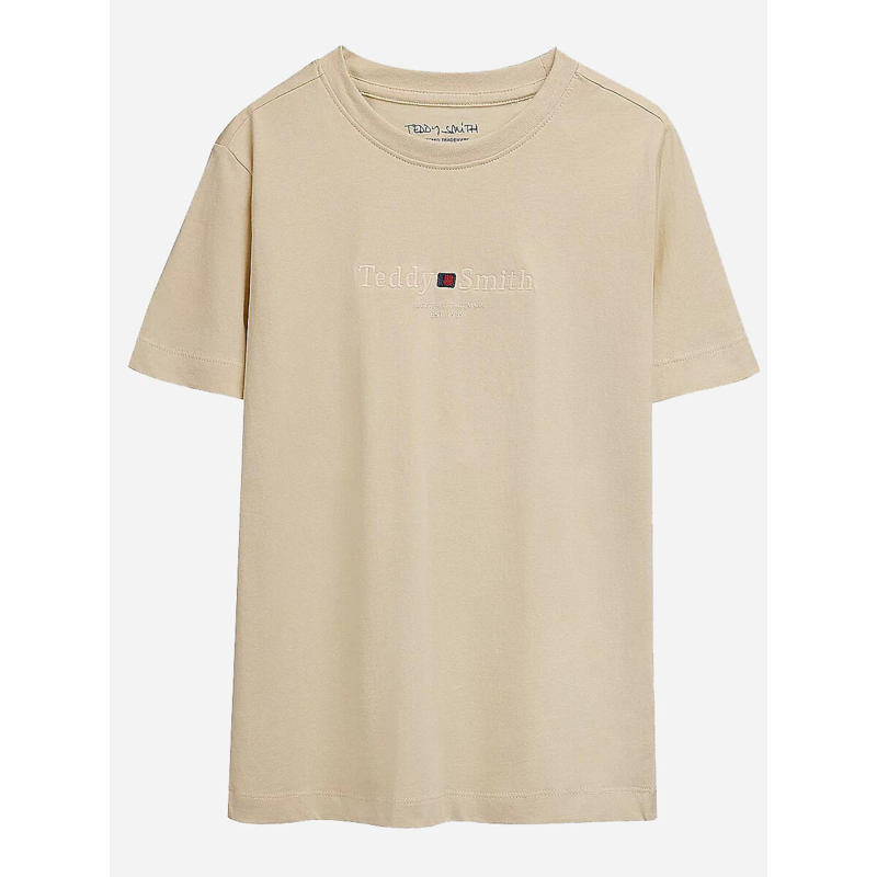 T-shirt jim naturel beige garçon - Teddy Smith
