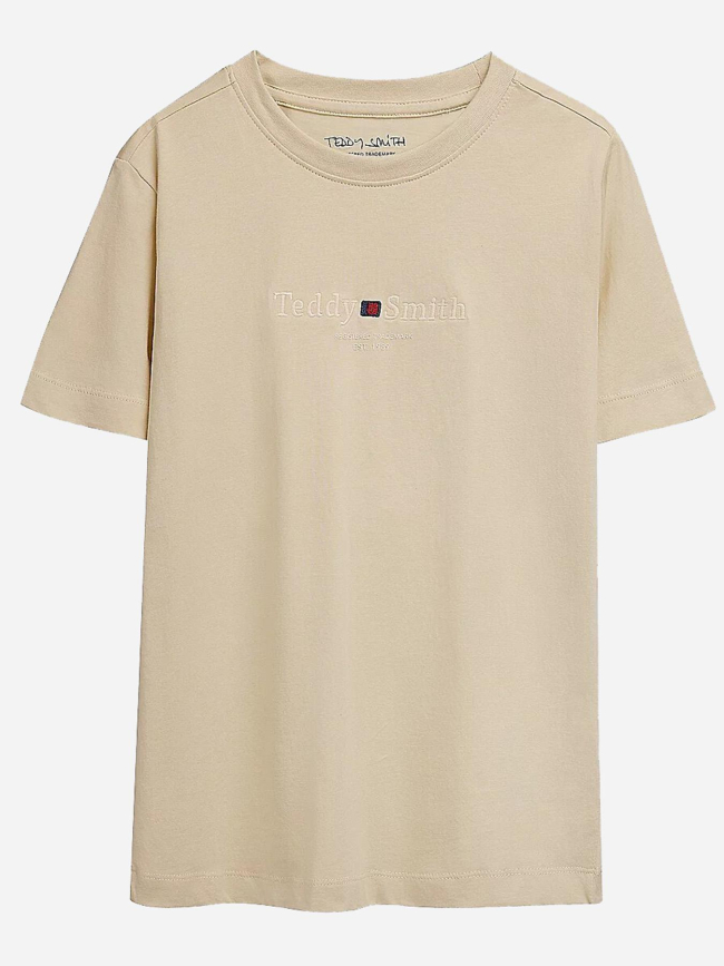 T-shirt jim naturel beige garçon - Teddy Smith