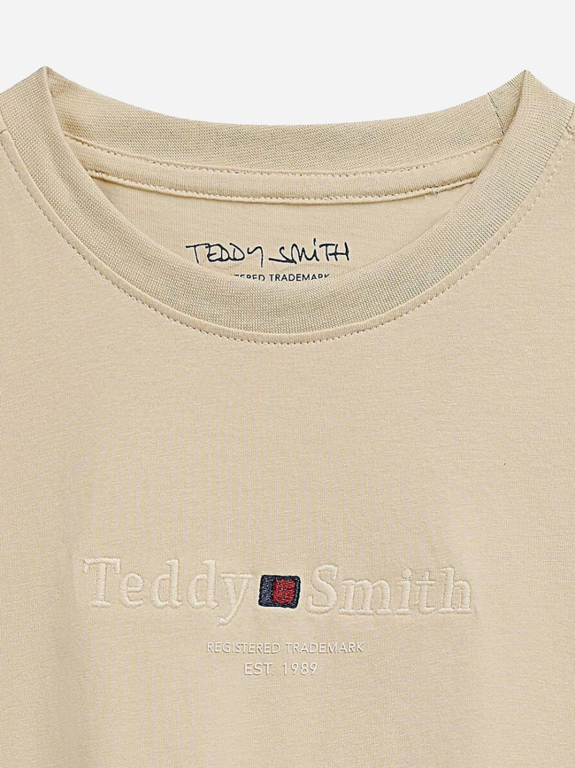 T-shirt jim naturel beige garçon - Teddy Smith