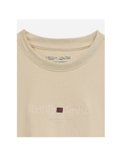 T-shirt jim naturel beige garçon - Teddy Smith