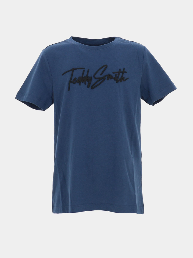 T-shirt evan indigo bleu garçon - Teddy Smith