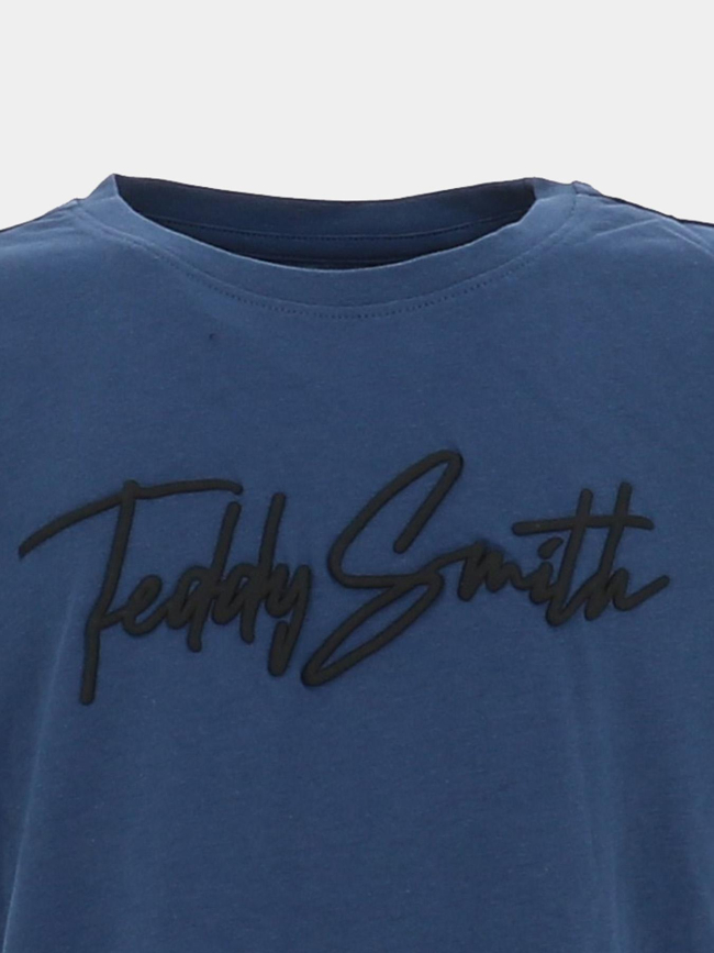 T-shirt evan indigo bleu garçon - Teddy Smith