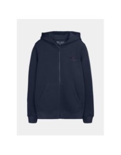 Sweat à capuche zippé giclass jim bleu enfant - Teddy Smith