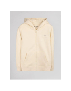 Sweat à capuche zippé giclass jim beige enfant - Teddy Smith