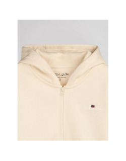 Sweat à capuche zippé giclass jim beige enfant - Teddy Smith