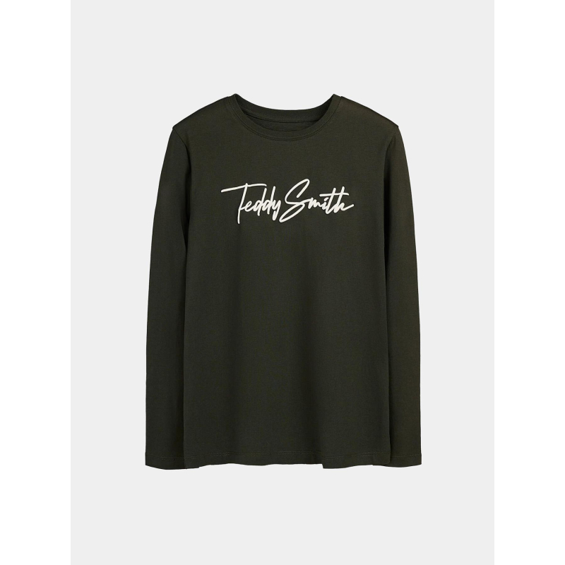 T-shirt manches longues evan deep kaki enfant - Teddy Smith