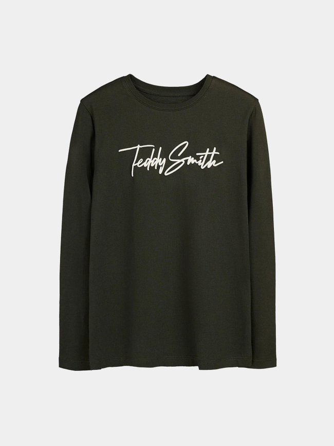 T-shirt manches longues evan deep kaki enfant - Teddy Smith