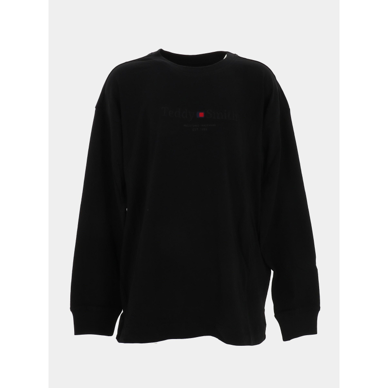 T-shirt manches longues jim noir garçon - Teddy Smith