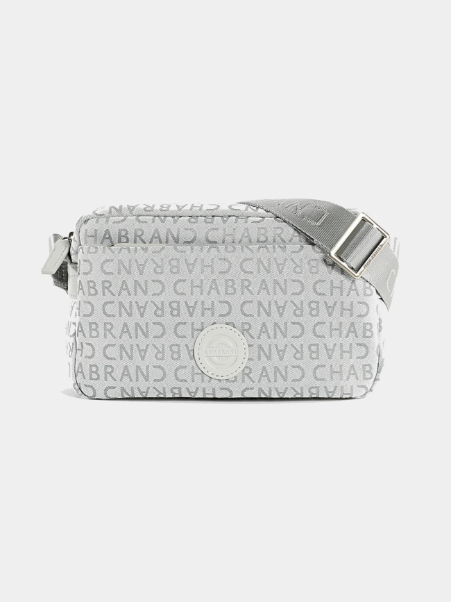 Sacoche en tissu logoté gris homme - Chabrand