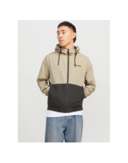 Veste colorblock rush marron noir homme - Jack & Jones