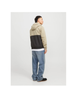 Veste colorblock rush marron noir homme - Jack & Jones