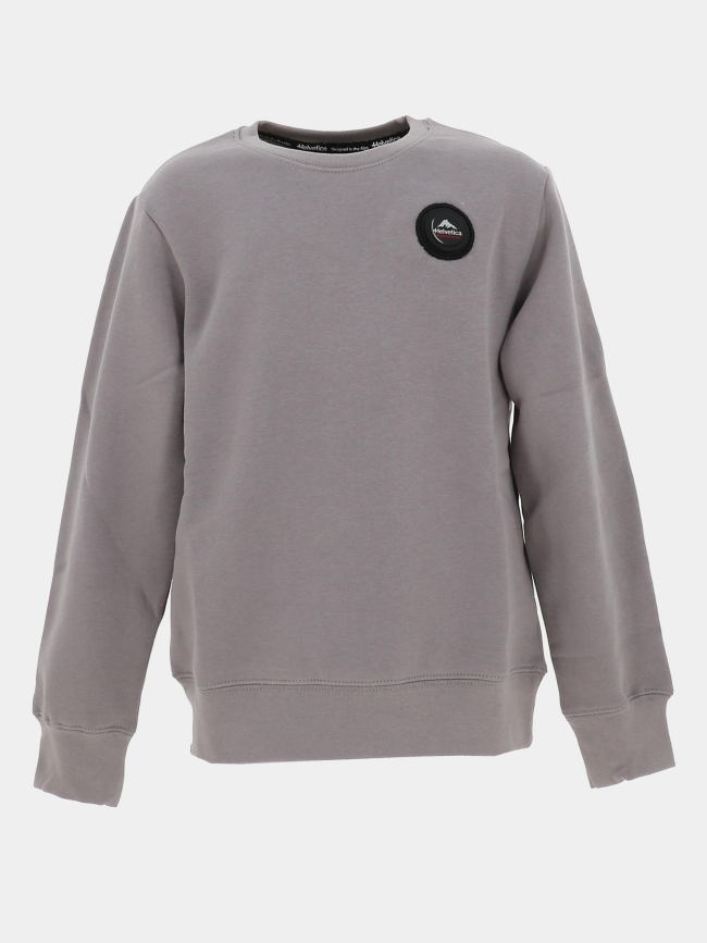 Sweatshirt jimmy rock gris enfant - Helvetica