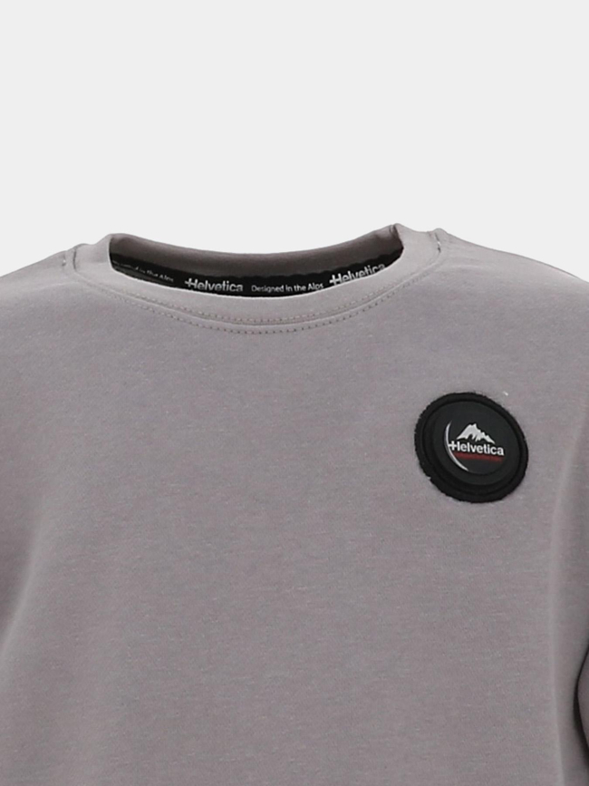 Sweatshirt jimmy rock gris enfant - Helvetica