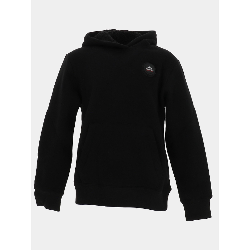 Sweat à capuche jimmy noir enfant - Helvetica