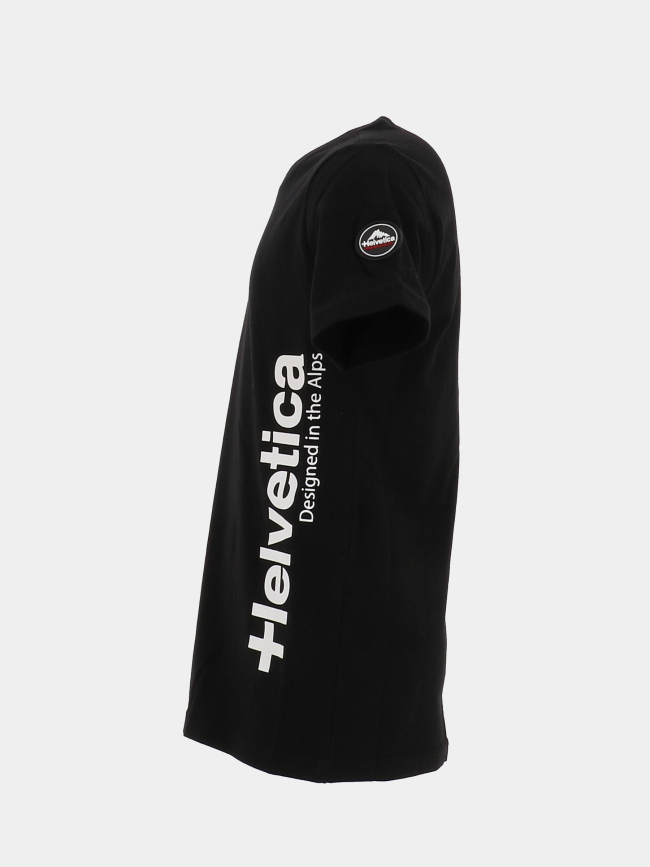 T-shirt zephir noir enfant - Helvetica